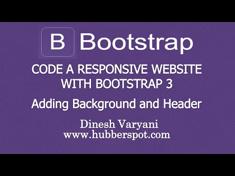 Code a Responsive Website with Bootstrap 3 - #2 Adding Background and Header