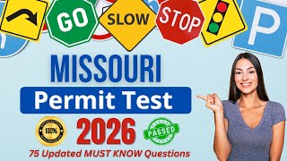 Missouri DMV Permit Practice Test 2026: 75 Updated Real Questions & Answers you NEED to Know to Pass