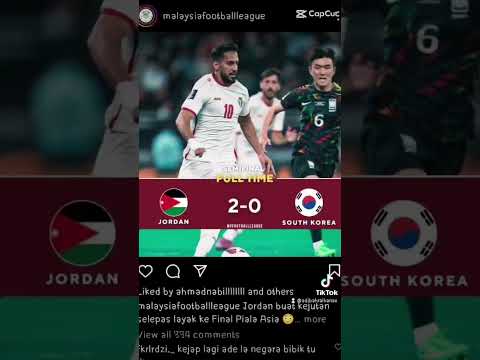 JORDAN 2 Vs SOUTH KOREA 0. SEMI FINAL ASIAN CUP QATAR 2023