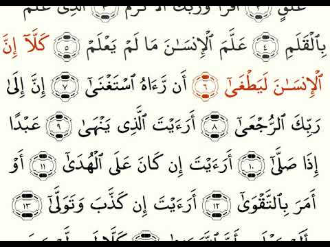 Kendim i Kur'Anit për Fillestar 96. El Alakë