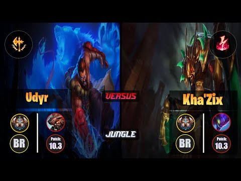 Challenger UDYR [Conqueror] (Jungle) VS  KHA'ZIX - Challenger BR Patch 10.3