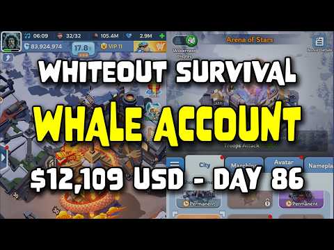 WOS Whale Account - $12,109 USD - Day 86 - Supreme President Tour
