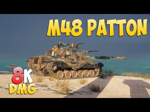 M48 Patton - 4 Kills 8K DMG - Beautiful fight! - World Of Tanks