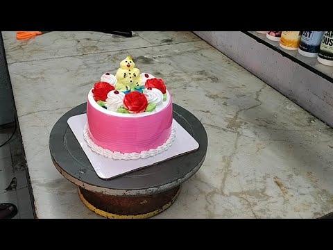 1/2 kg Pineapple Cake With Teddy || pranshulcakes🧿