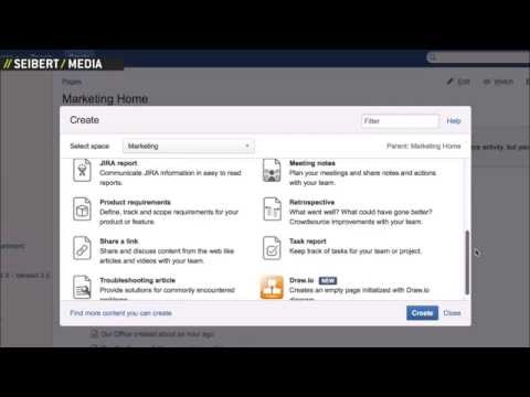 Confluence-Demo: Seitenvorlagen und Blueprints nutzen