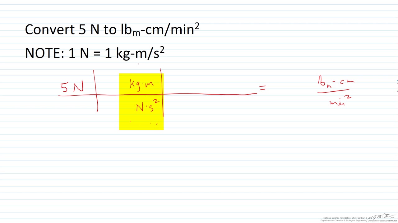 Conversion of Units, Example 1