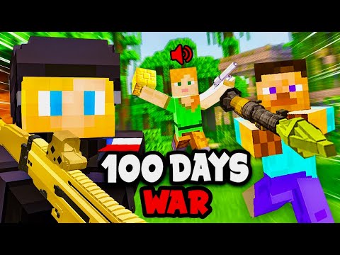 I Spent 100 Days on a ISLAND WAR SERVER in Minecraft… This is What Happened…