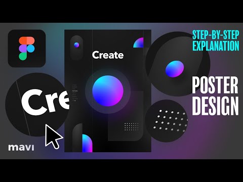 “Create” – Abstract Poster Design Walkthrough and Explanation in Figma