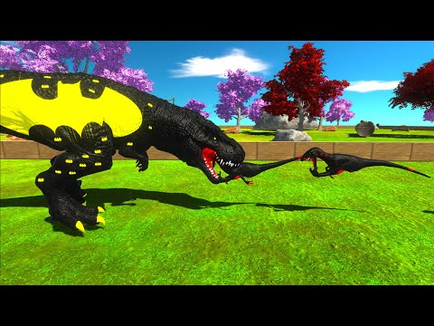 BATMAN T-REX TRIES TO ESCAPE FROM DARK DEINONYCHUS - Animal Revolt Battle Simulator