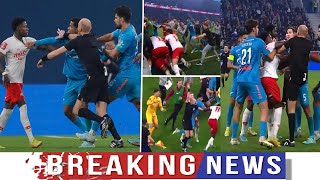 Zenit vs Spartak Moscow Six red cards shown in crazy 50 man brawl