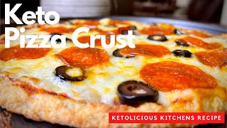 NO CAULIFLOWER, NO CHEESE KETO PIZZA CRUST!  Yes, a real crust!