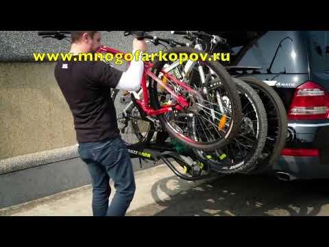 Велобагажник на фаркоп (под американский квадрат) Buzzrack BuzzRunner H3 BRH103 (обзор, установка)