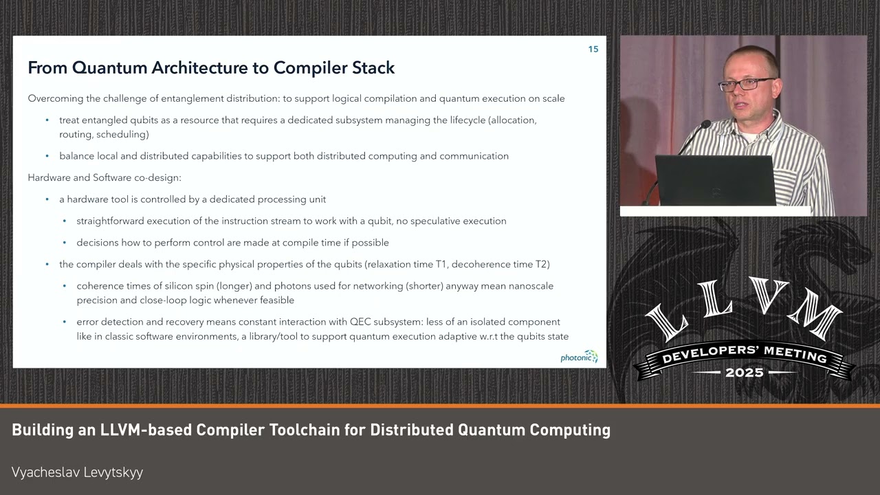 2025 US LLVM Developers' Meeting: Building a Compiler Toolchain for Distributed Quantum Computing