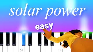 Lorde - Solar Power  | EASY PIANO TUTORIAL