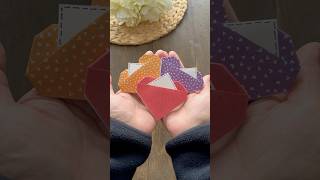 Quick &amp; Easy Paper Heart with Pocket ORIGAMI #paperheart #origami #easypapercraft #valentinescrafts