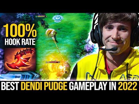 BEST DENDI Pudge Gameplay in 2022 - 100% HOOKS | DENDI Non-stop SPAMMING His Signature Hero Pudge