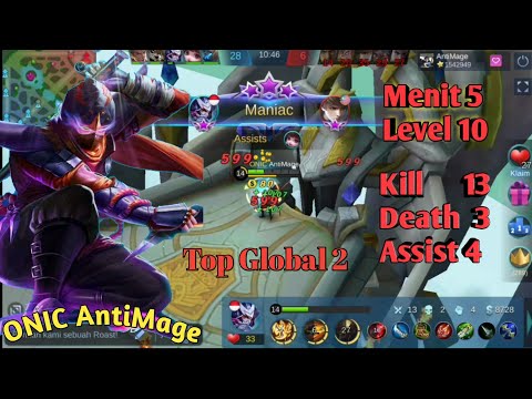 Hayabusa MANIAC | ONIC AntiMage has been killed to the turret - Mobile Legends