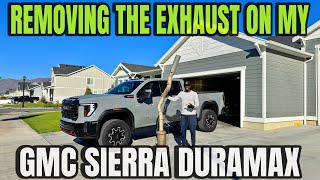 2024 GMC Sierra HD L5P Duramax: Removing The Factory Exhaust!
