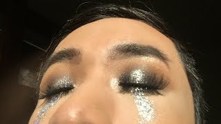 NYE HALO GLITTER TEARS MAKEUP | Dylan Nguyen