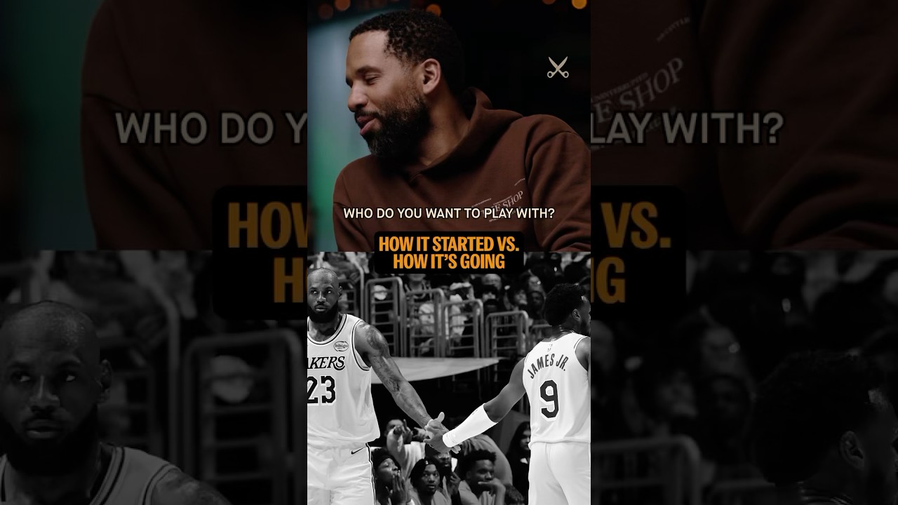 #LeBronJames manifested this Playoffs moment with #BronnyJames 🥹🤞🏾 #basketball