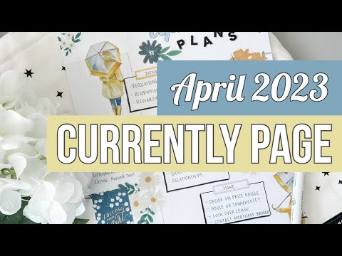 , title : 'April 2023 Currently Page - Chatty Plan With Me in my Big Happy Planner - Monthly Goals - Spring'