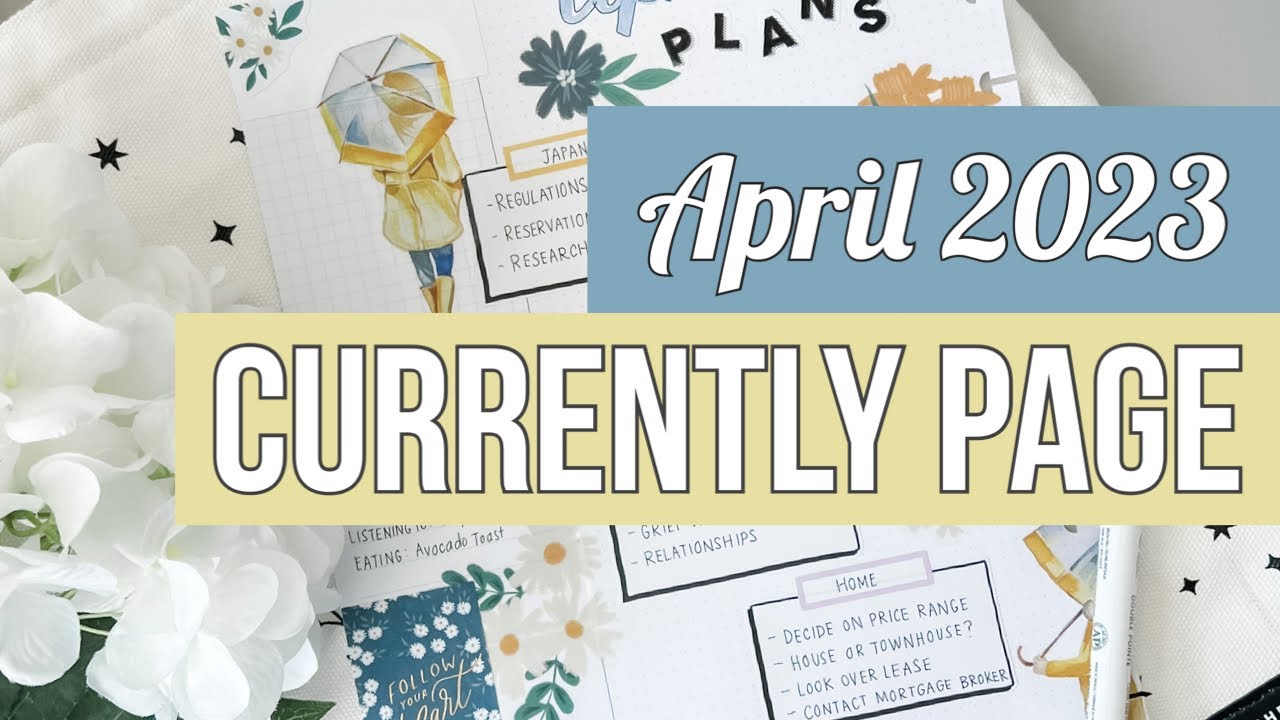 April 2023 Currently Page - Chatty Plan With Me in my Big Happy Planner - Monthly Goals - Spring