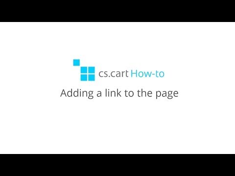 CS-Cart Online Shopping Cart. How-to: Adding a link to the page