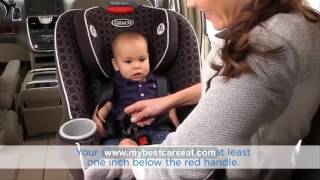 How to Install Convertible car seat Forward & Rear Facing (Graco Contender 65)