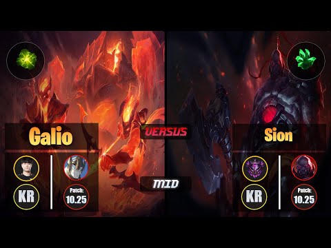 Tempt GALIO (Mid) [Aftershock] VS SION - Master KR Patch 10.25