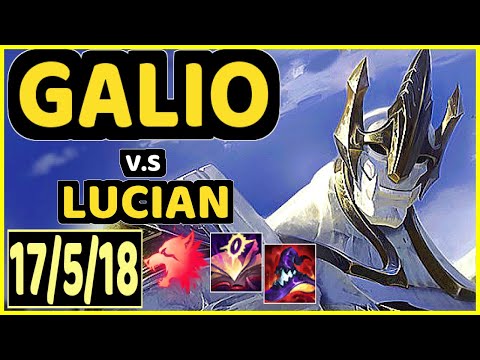 T1 FAKER (GALIO) vs LUCIAN - 17/5/18 KDA MID GAMEPLAY - KR Ranked MASTER