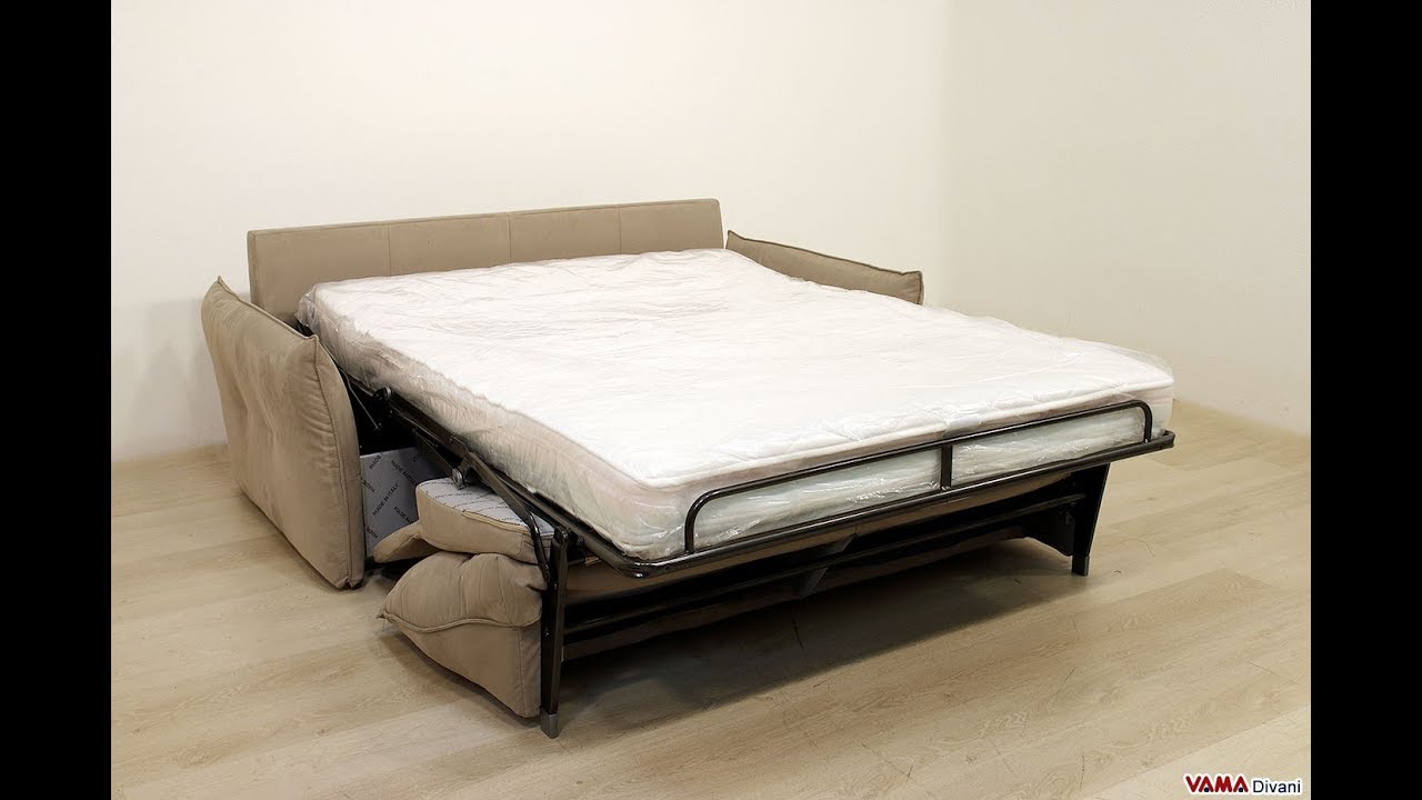 Divano letto con materasso alto