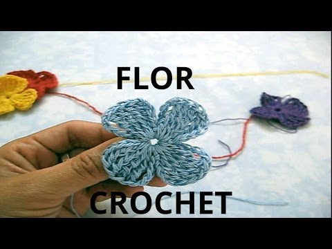 Flor Nº 21 en tejido crochet tutorial paso a paso