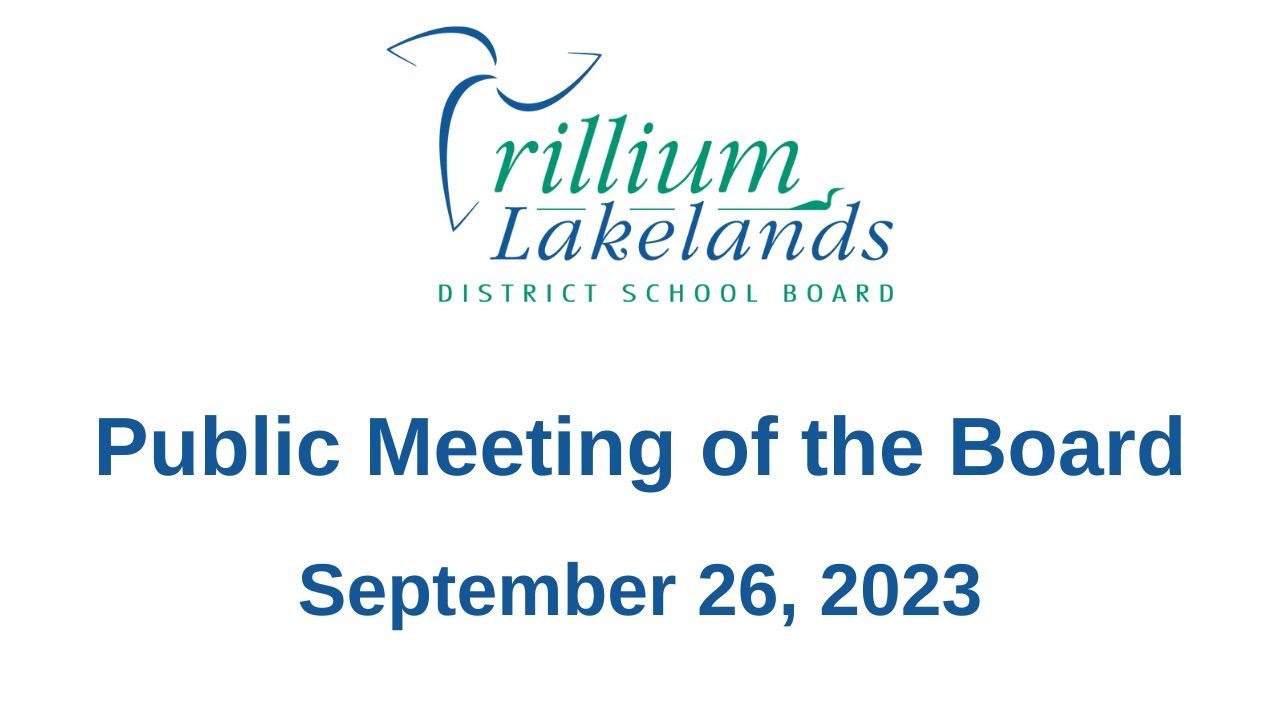 September 26, 2023 Public Meeting of the Board