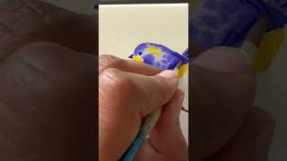 Easy little bird with watercolour #watercolor #bird #art #painting #arttherapy #artandcraft #cute