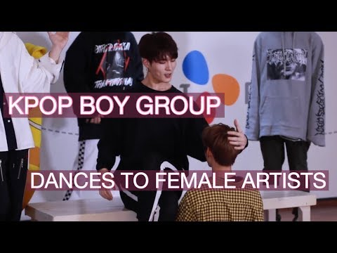 IN2IT members dance to female idols (Beyonce Hyuna Twice Sunmi Blackpink)