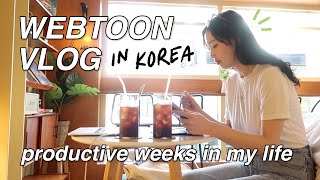 WEBTOON VLOG in KOREA: productive weeks in my life as a WEBTOON creator and youtuber