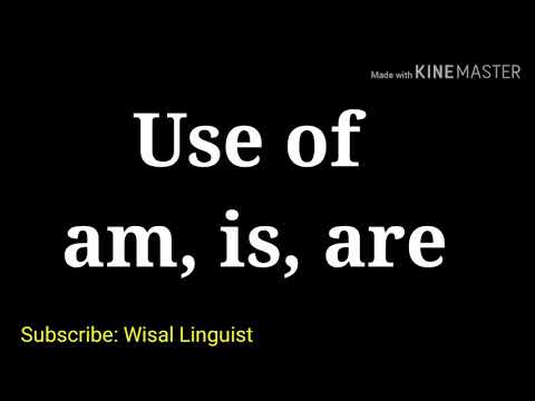 Use of am, is, are, Wisal Linguist
