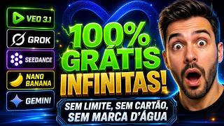 VEO 3.1, GROK, SEEDANCE 2.0 TOTALMENTE GRÁTIS E INFINITOS. Ninguém sabia disso