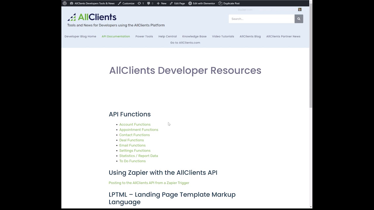 Integration / Workflows / Triggers / API Documentation