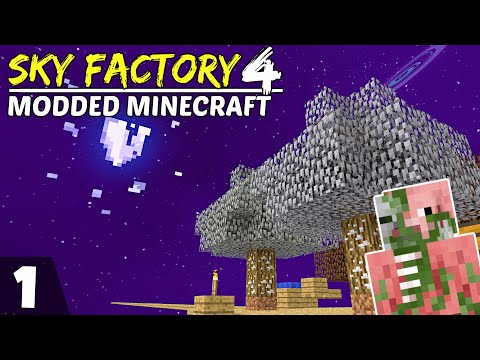 Sky Factory 4 Ep1! My First Time Playing Skyblock!?! Modded Minecraft Skyblock, Survival Lets Play!