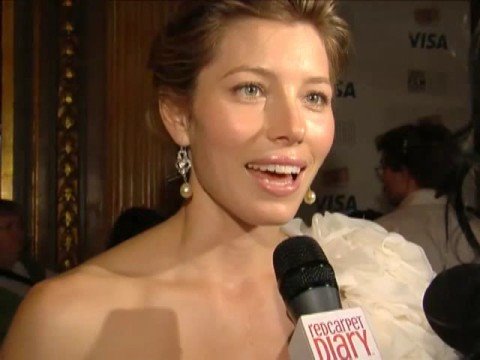 Jessica Biel and Colin Firth at the world premiere of "Easy Virtue"