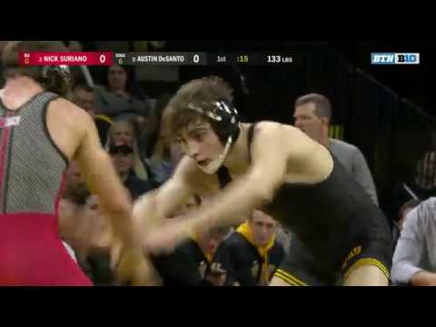 133 LBS: #3 Nick Suriano (Rutgers) vs. #8 Austin DeSanto (Iowa) | Big Ten Wrestling