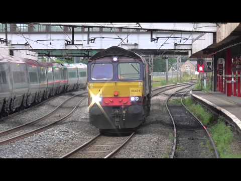 66424 with 57002 DIT 6c53 Crewe - Sellafield flasks, 10th July 2015
