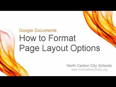 Google Documents: How to Format Page Layout Options