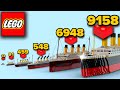 LEGO Titanic From 13 To 9000 Parts Comparison