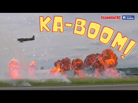 KA-BOOM ! WARBIRDS PYROTECHNIC MAYHEM | Wings & Wheels RC Model Spectacular