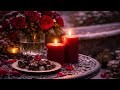 Valentine S Candlelight Red Roses Chocolate Soft Snowfall Ambience