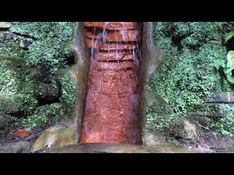 Red Spring Waterfall at the Chalice Well, Glastonbury.