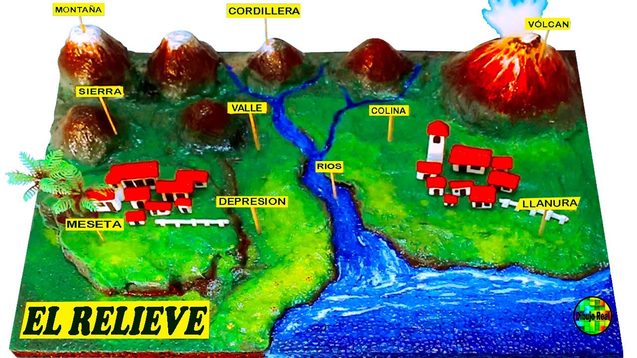 Maqueta tipos de relieve paso a paso muy fácil de hacer