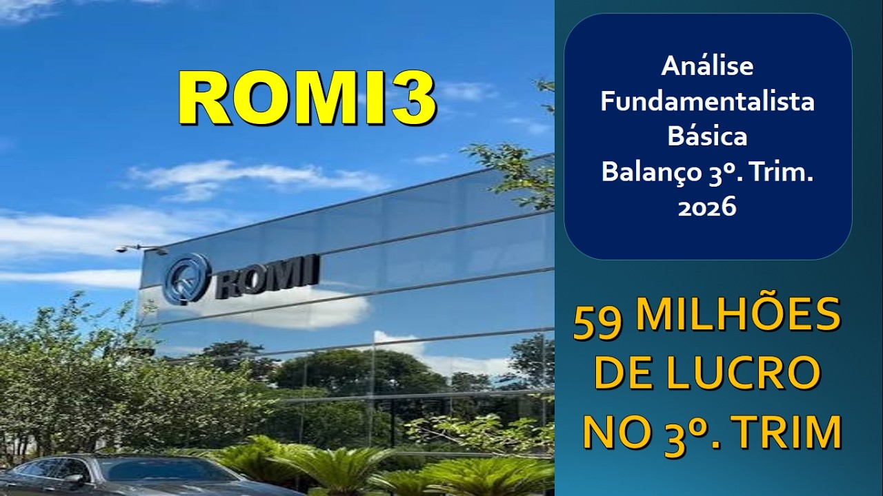 ROMI3 - ROMI S/A. ANÁLISE FUNDAMENTALISTA BÁSICA. PROF. SILAS DEGRAF. 3o. TRIM. 2026